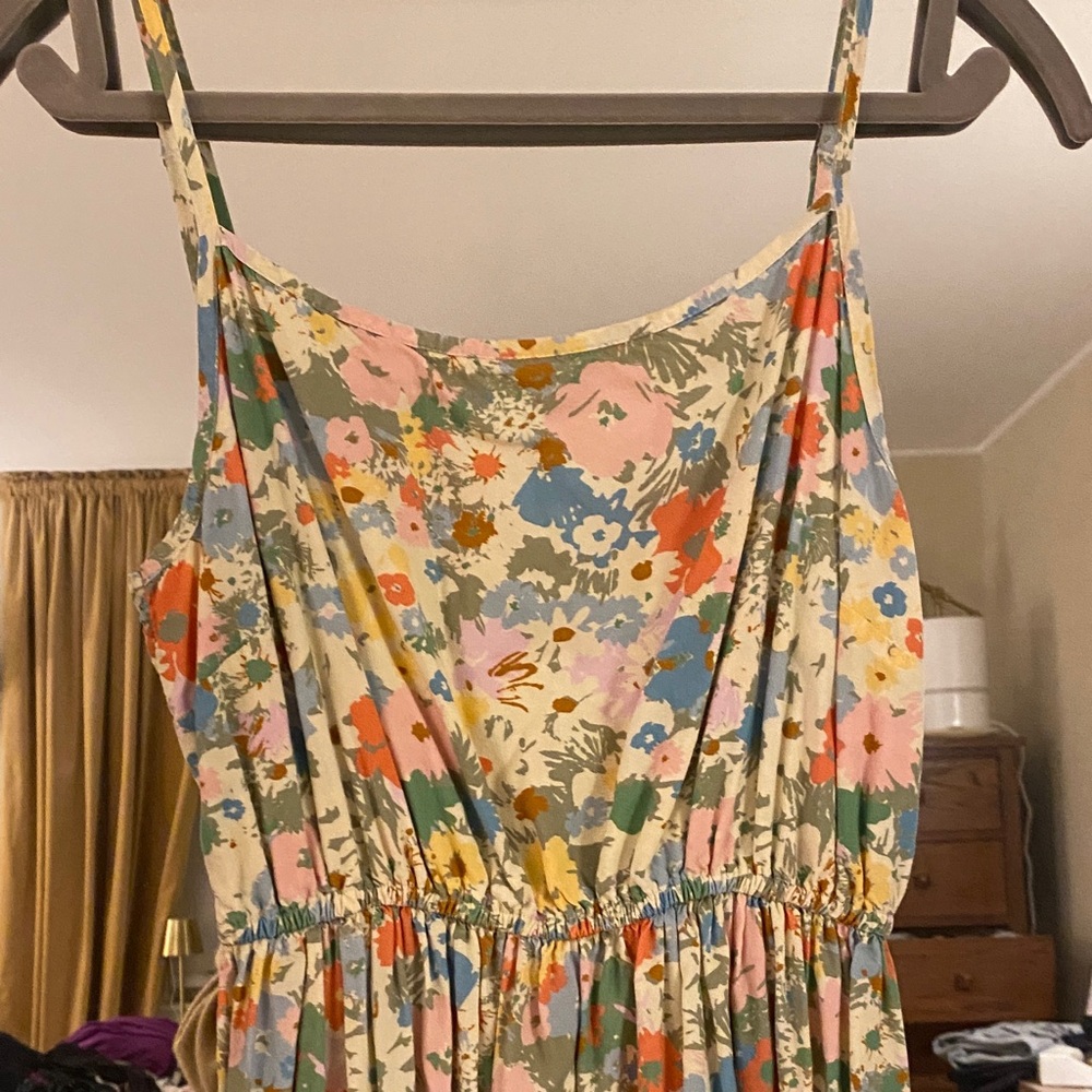Hermoza Floral Maxi Dress with Adjustable Spaghetti Straps - Picture 2 of 7
